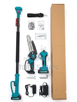 48v Cordless 3-in-1 Pole Saw And Electric Pruning Shear Combo Kit.