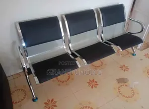 3 Seater Leather Waiting Bench