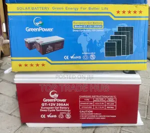 Greenpower Gel Deep Cycle Solar Battery 12v 200ah