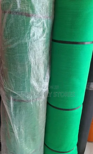 Scaffolding Construction Safety Nets. Green In Colour