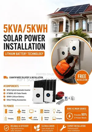 5kva Inverter - 5.12kw Lithium - (6)585watts Solar - Free Installation