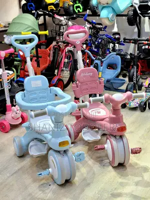 Kids Tricycle With Push Handle Age 1–3 Baby Trike
