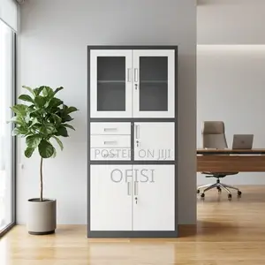 Office Cabinet; 2 Door Metallic Cabinet With Safe