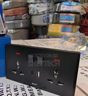 Black Usb Twin Socket