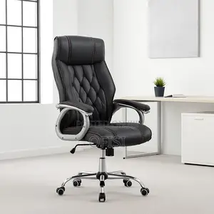 Office Chair; High Back Leather Ergonomic Office Chair