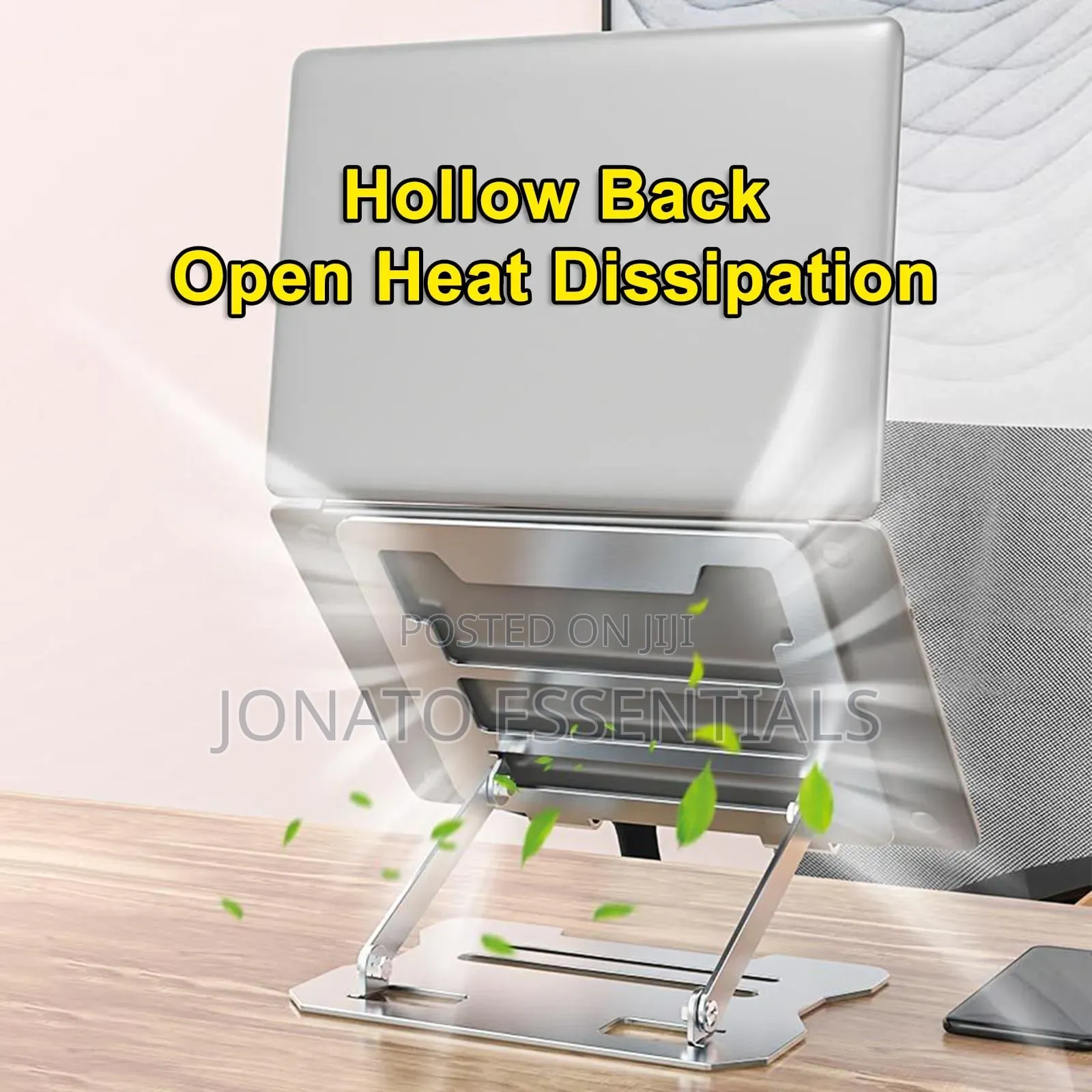 Adjustable Aluminum Laptop Stand - Ergonomic Notebook Holder