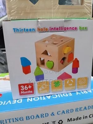 Wooden Intelligence Box Learning Toy With Colorful Blocks