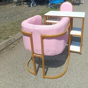 Manicure Table With Shelves, Plus 2 Seats