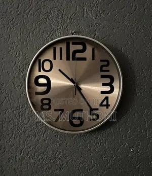 30 Cm Funkytradition Wall Clock Features a Brushed Silver Finish