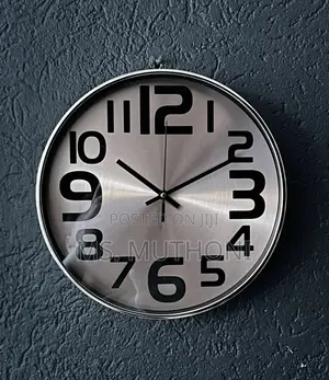 30 Cm Funkytradition Wall Clock Features a Brushed Silver Finish