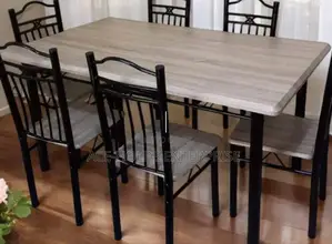 Executive Wooden/ Metallic 6 Sitter Dining Table -