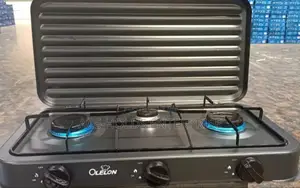 Olelon 3 Gas Burner Stove Cooker With Cover Lid