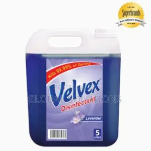A 5-Litre Container of Velvex Liquid Disinfectant in Lavender Scent.