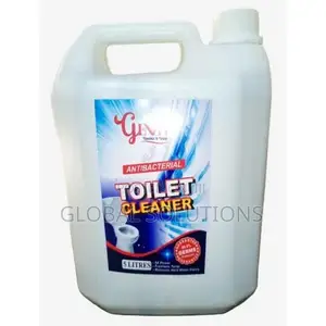 A 5-Liter Jug of Glitz and Glim Toilet Cleaner.