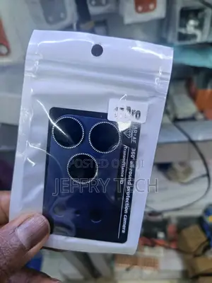 Blue Camera Lens Protector Set Marketed for the iPhone 17 Pro.