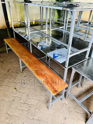 Heavy Duty Dining Hall Stainless Steel Tables and Bench