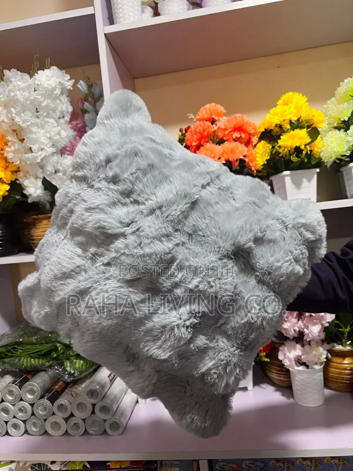 Rabbit Fur Throw Cushion Cover Pillow | 45x45cm