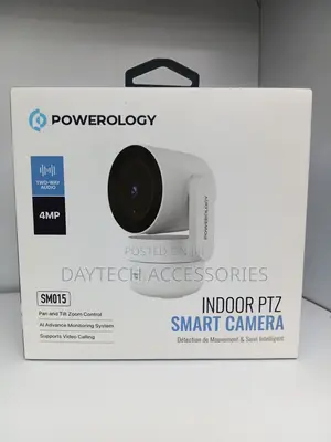 Powerology Indoor PTZ Smart Camera 4mp Wifi Two Way Audio Ai Tracking