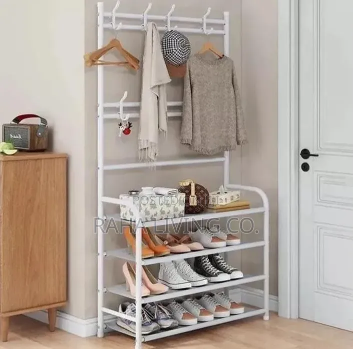 Multipurpose Shoe Rack | White Black