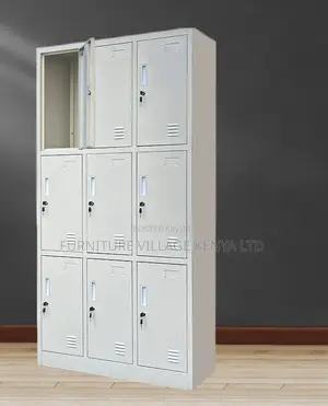 Multi-compartment 9-locker Steel Cabinet