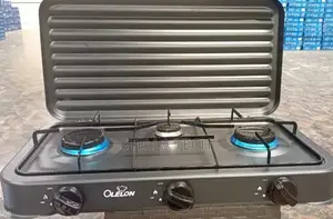Olelon 3 Burner Gas Stove Cooker With Cover Lid