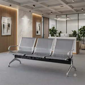 Office Bench; Three Seaters Metallic Office Reception Bench
