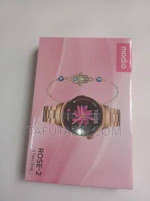 Modio Rose -2 Smart Watch With 3 Pairs Strap.
