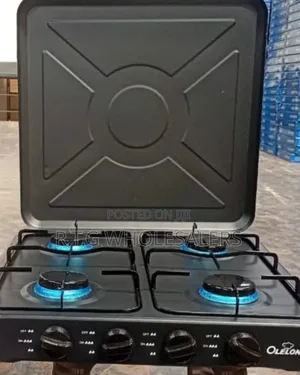Olelon 4 Burner Gas Stove Cooker With Cover Lid