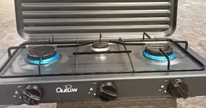 Olelon 3 Burner Table Top Gas Cooker With Lid