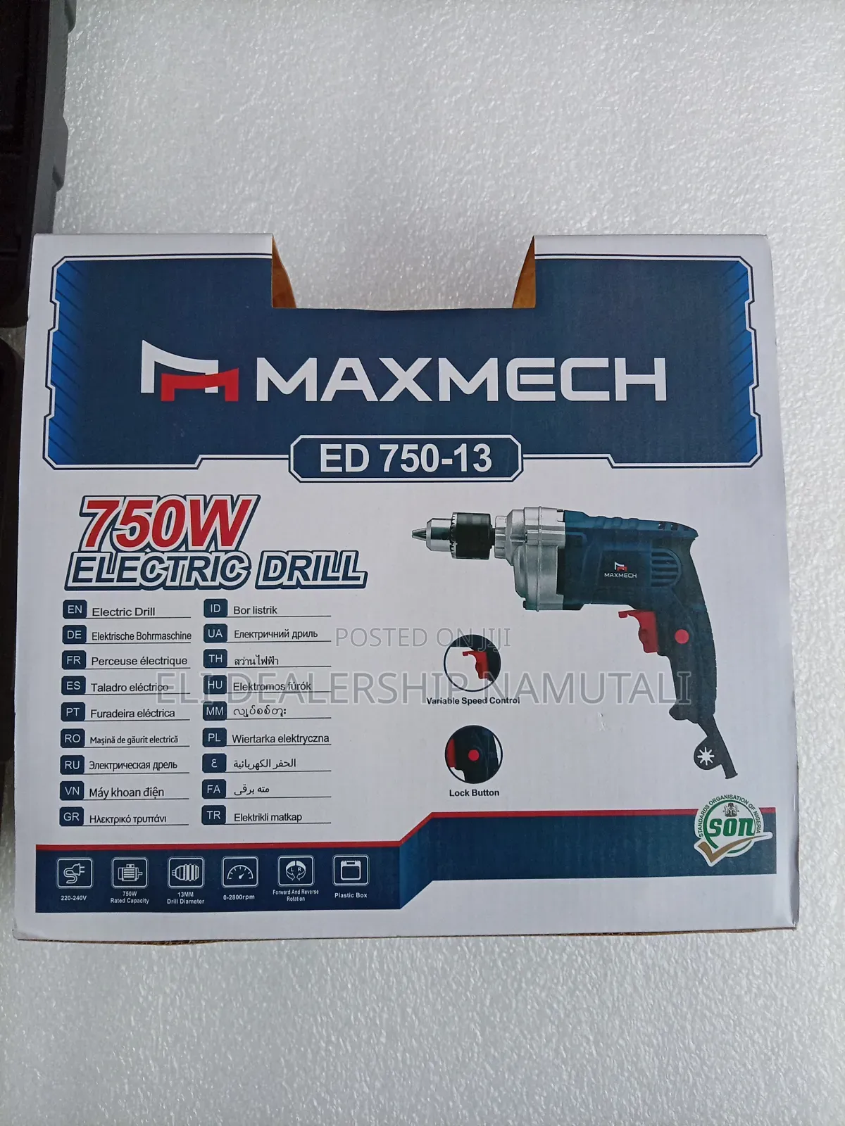 Maxmech 750w Electric Drill 13mm/Heavy Duty Variable Speed Power Drill