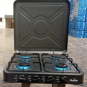 Olelon 4 Burner Gas Stove Cooker With Cover Lid