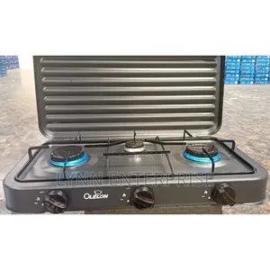 Olelon 3 Burner Gas Stove Cooker With Cover Lid