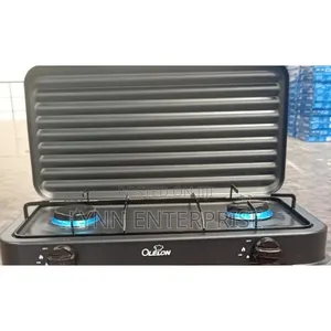 Olelon 2 Burner Gas Stove Cooker With Cover Lid