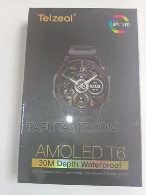 Telzeal Amoled T6 Smart Watch With 2 Pairs Straps.