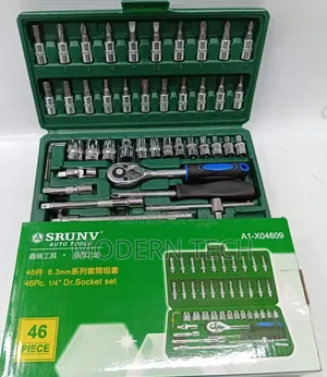 Portable 46-Piece Ratchet Wrench Set