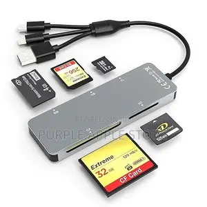 5 in 1 Card Reader Usb 3.0 Sd, Micro Sd, Cf, M2,Cf Ms