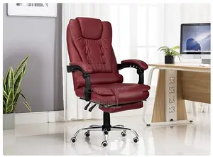 Office Chair : Red Executive Recliner Office Chair With Footrest