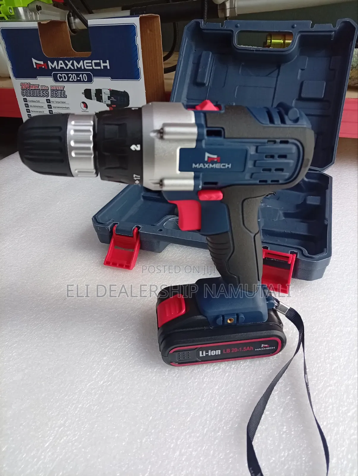 Maxmech Cordless Drill 20v Li-Ion/2 Batteries Carry Case