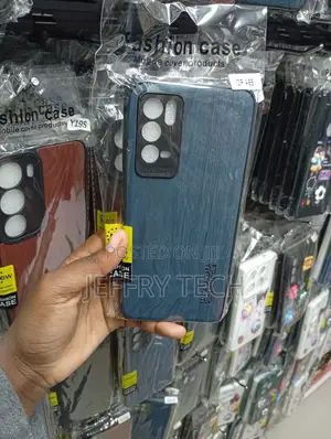 Oppo A55 Dark Blue, Textured Synthetic Leather Cover
