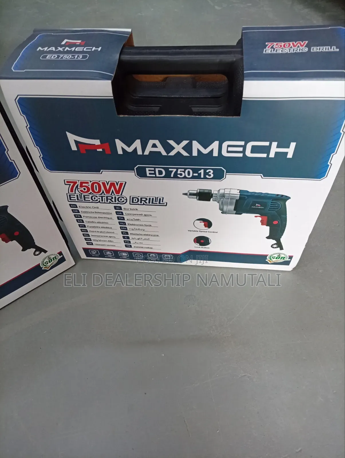 750w Maxmech Drill Machine With Variable Speed Control Lock Button