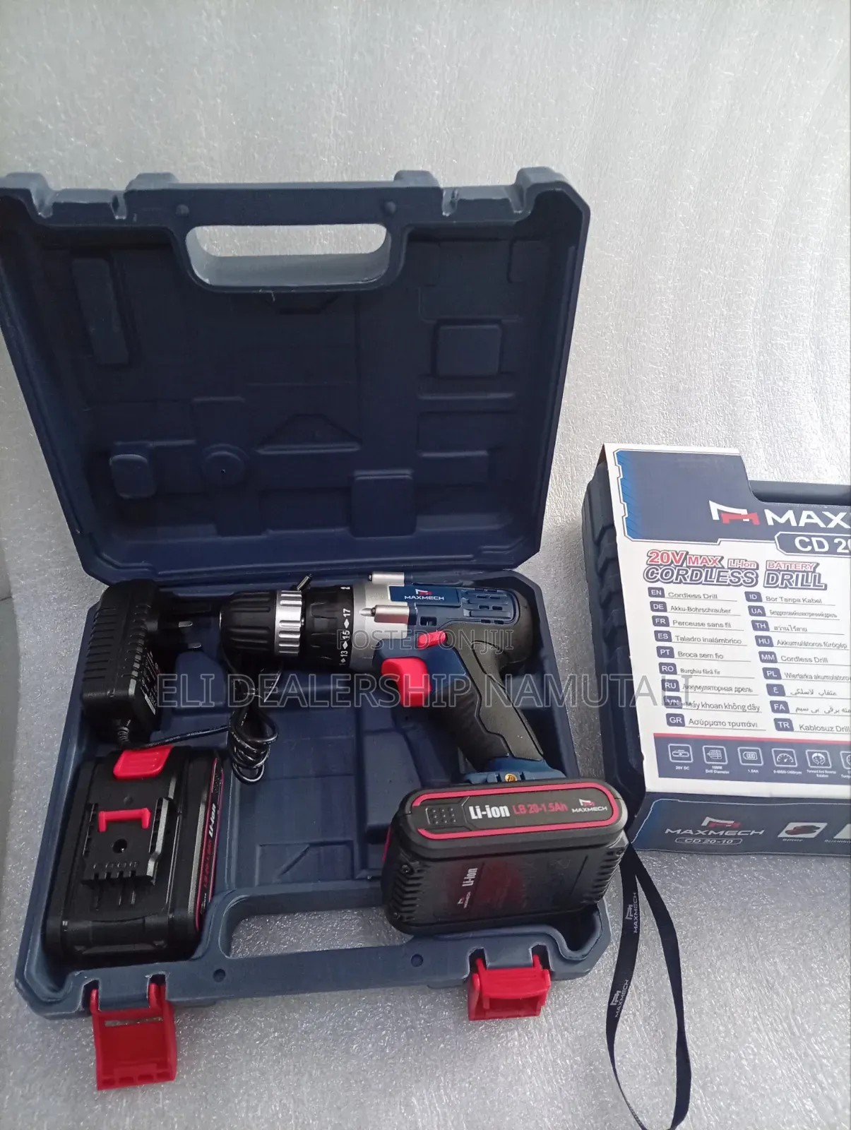 Maxmech 20v Rechargeable Cordless Drill Screwdriver Set