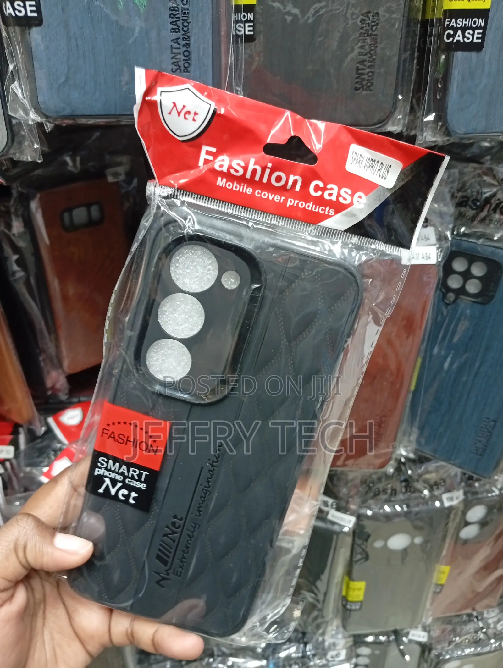 Infinix Hot 60 Pro Plus, Elegant Stitched Diamond Pattern Cover