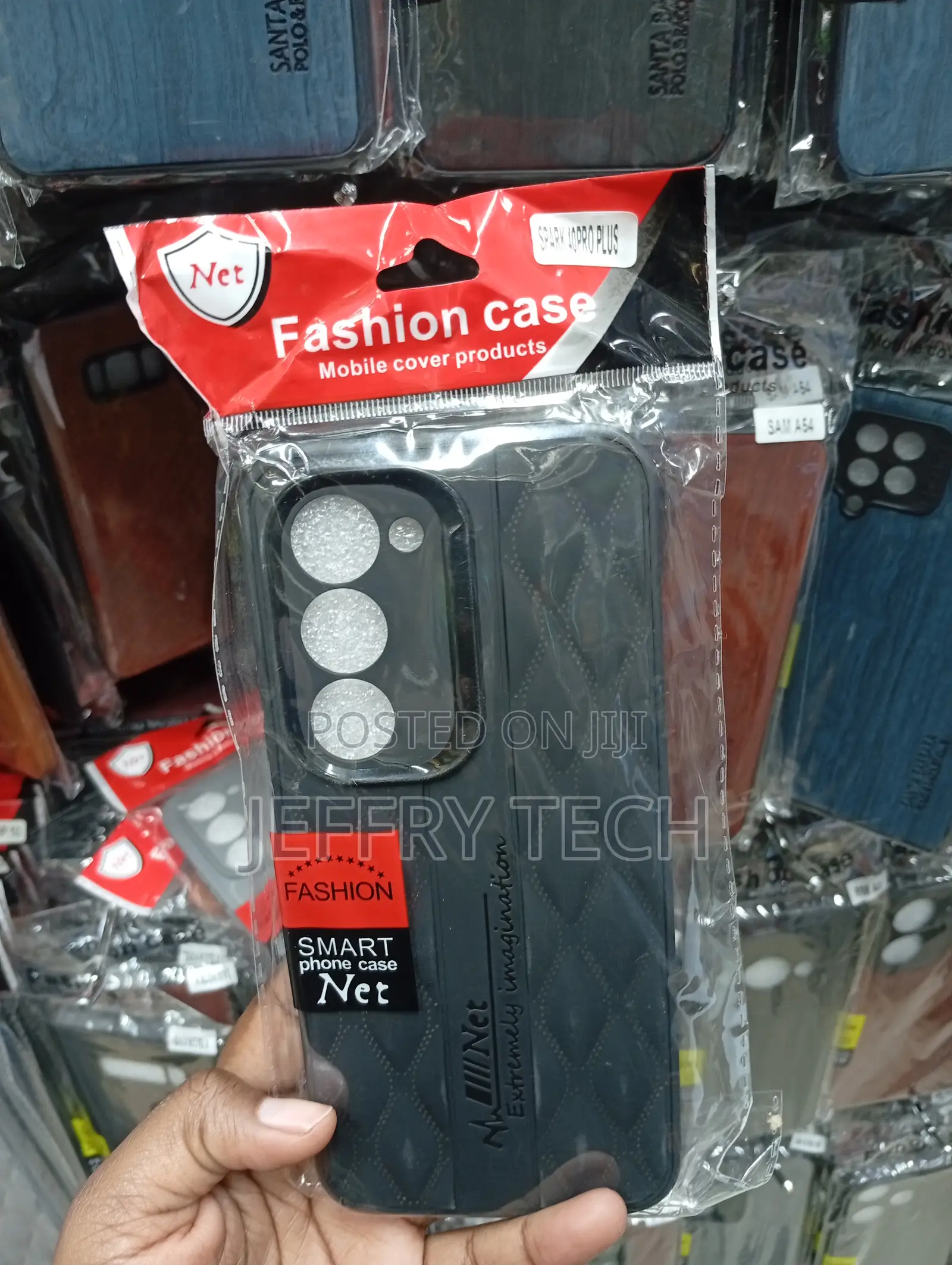 Infinix Hot 60 Pro Plus, Elegant Stitched Diamond Pattern Cover