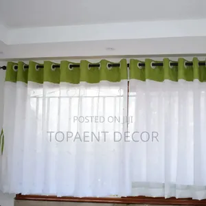 Green and Blue Themed Window Curtains and Door Curtains
