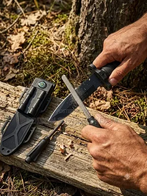 Professional Tactical Survival Knife, Outdoor Camping Kit,