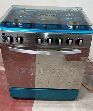 60×90 Unitech 5 Burner Freestanding Full Gas Cooker