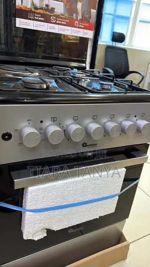 Ramtons Rc/306- 3g+1e 58x58 Silver Black Top Fs Cooker