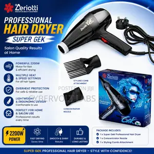 Hair Dryer – 2200w Fast Drying Hair Dryer With Concentrator Nozzle