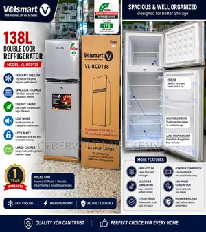 Volsmart 138l Double Door Refrigerator – Silver