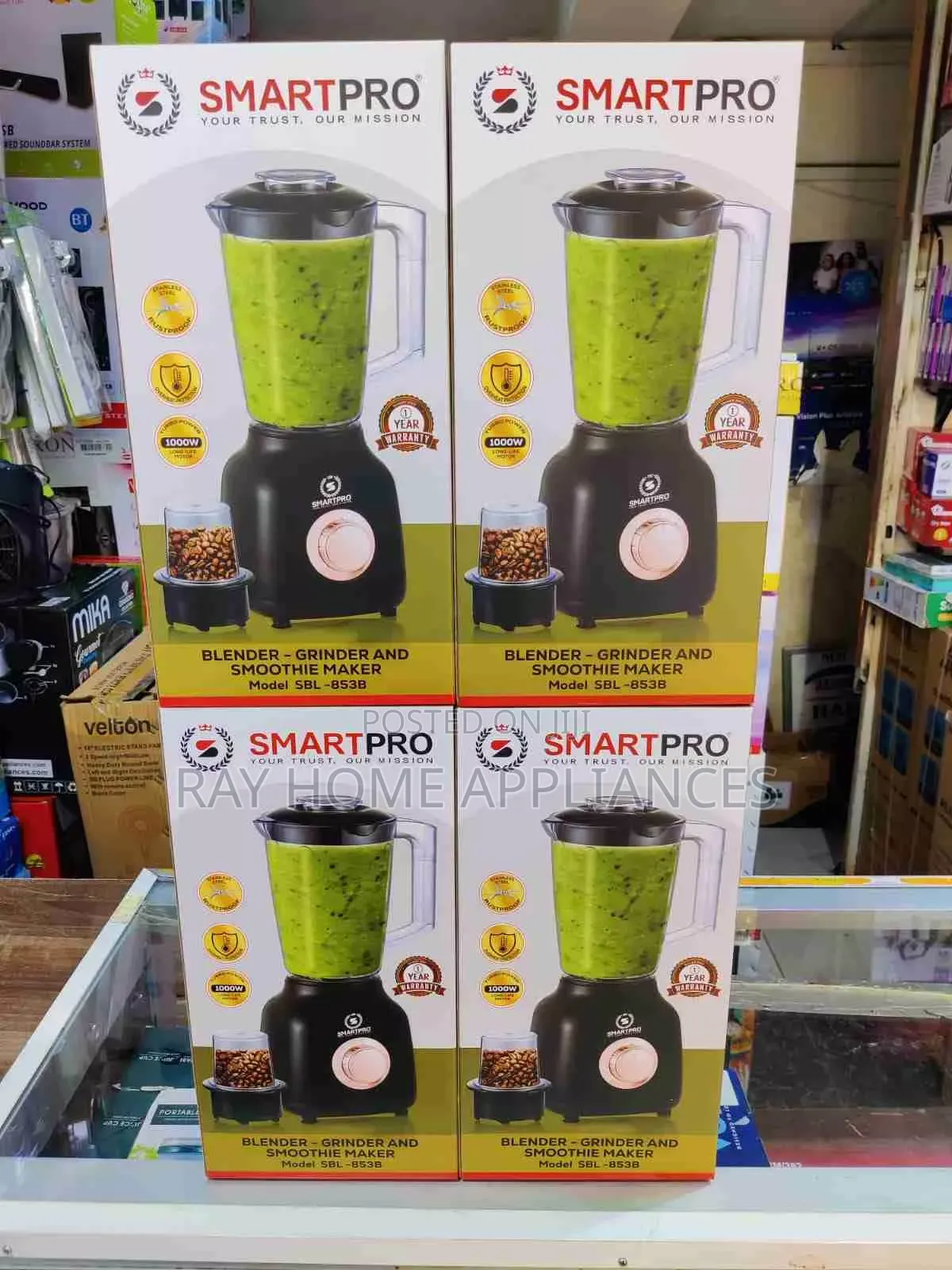 1000w Smartpro Blender SBL 853b 2in1